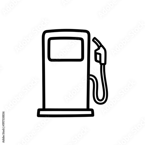 Fuel Pump and Nozzle Illustration for Gas Station and Oil Industry