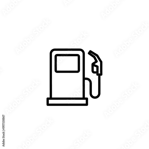 Fuel Pump Icon Illustration for Gas Station Symbol and Transportation Concepts