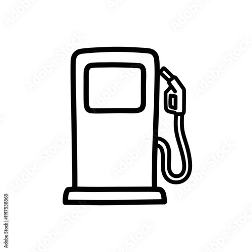 Fuel Pump Icon Illustration for Gas Station or Vehicle Refueling Concept