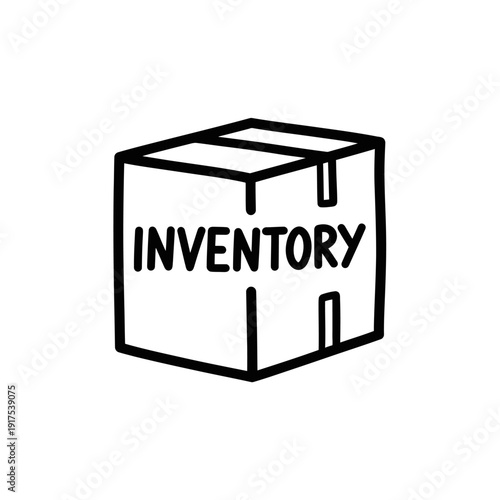 Inventory Box Illustration for Warehouse and Supply Chain Management