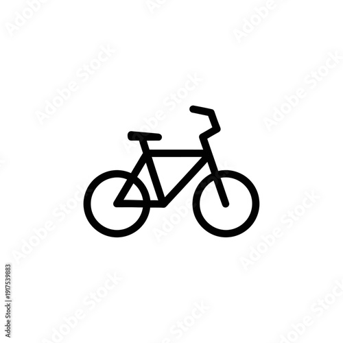 Minimalist Black Bicycle Icon Representing Transportation and Eco-Friendly Travel