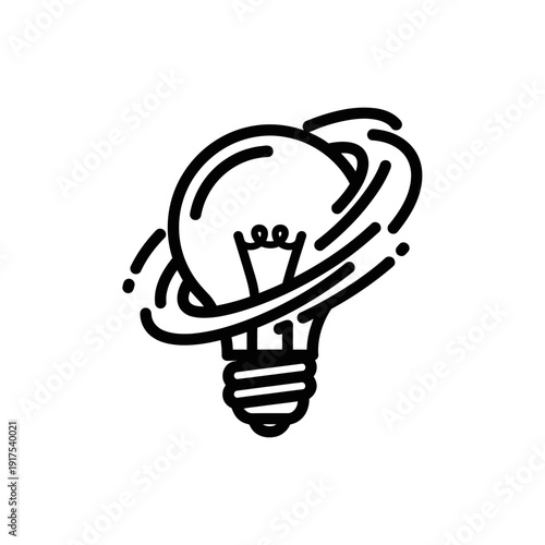 Innovative Light Bulb with Creative Orbit Design for Bright Ideas