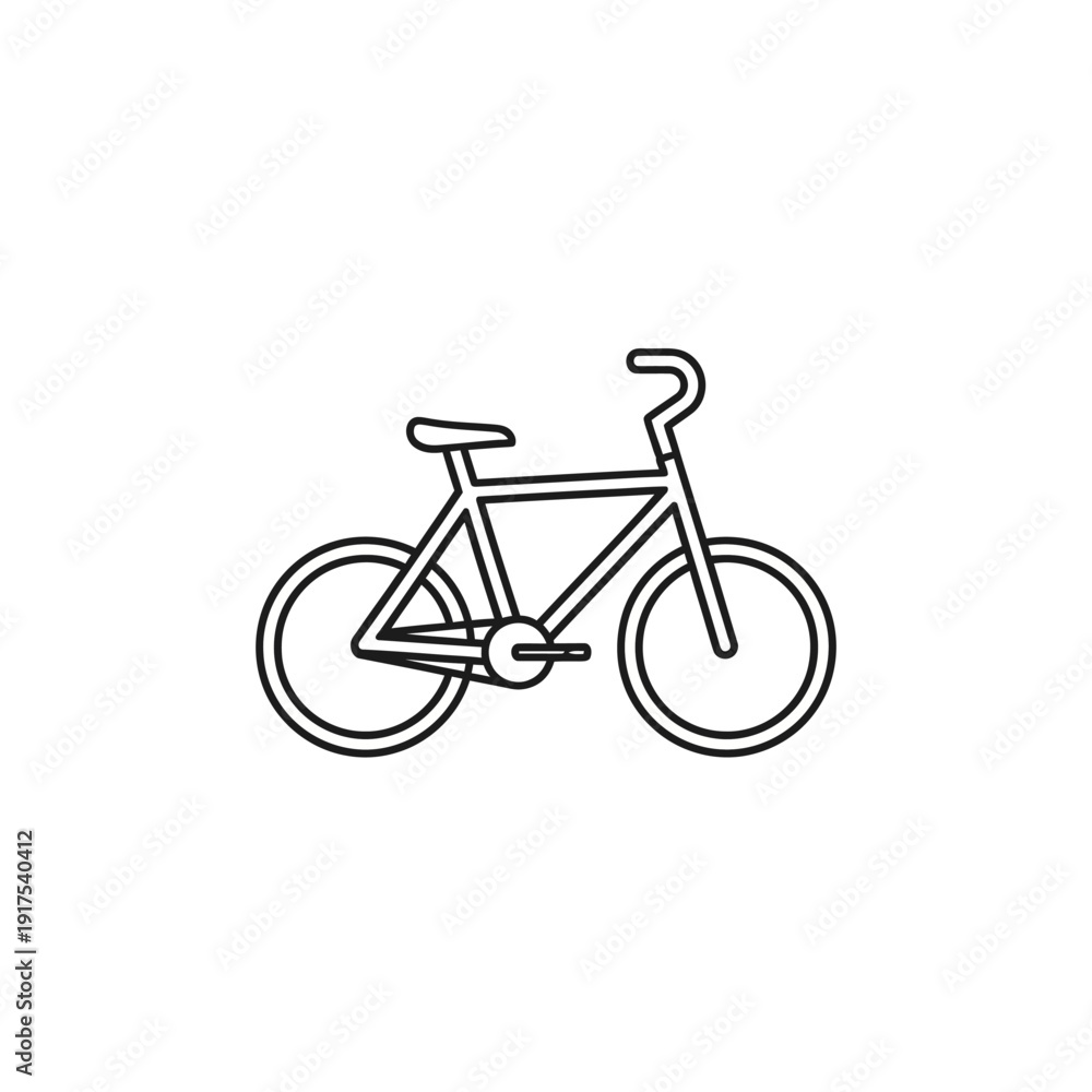 Obraz premium Minimalist Bicycle Line Drawing Illustrating Urban Transport Concept