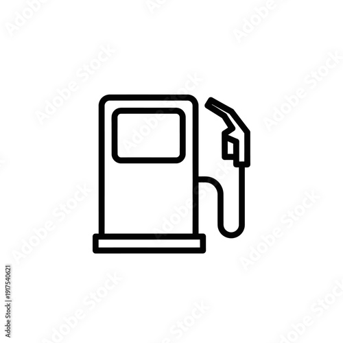 Minimalist Gas Pump Icon for Fueling and Transportation Concepts