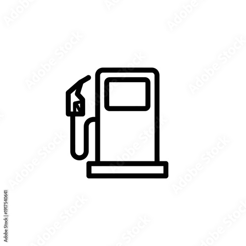 Minimalist Gas Pump Icon for Fueling Station or Service Industry Design