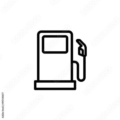 Minimalist Gas Pump Icon Illustrating Fueling Station Equipment
