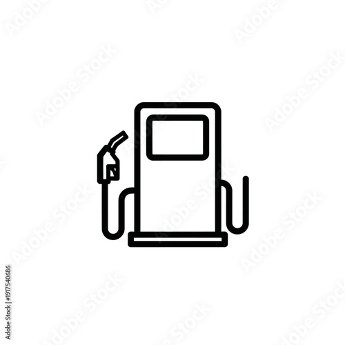 Minimalist Gas Pump Icon Illustration for Fuel Station or Transportation Themes