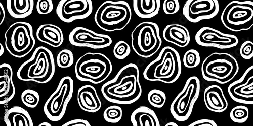 Abstract ink doodle seamless pattern. Creative art background. Simple childish scribble wallpaper print. Isolated hand drawn vector illustration