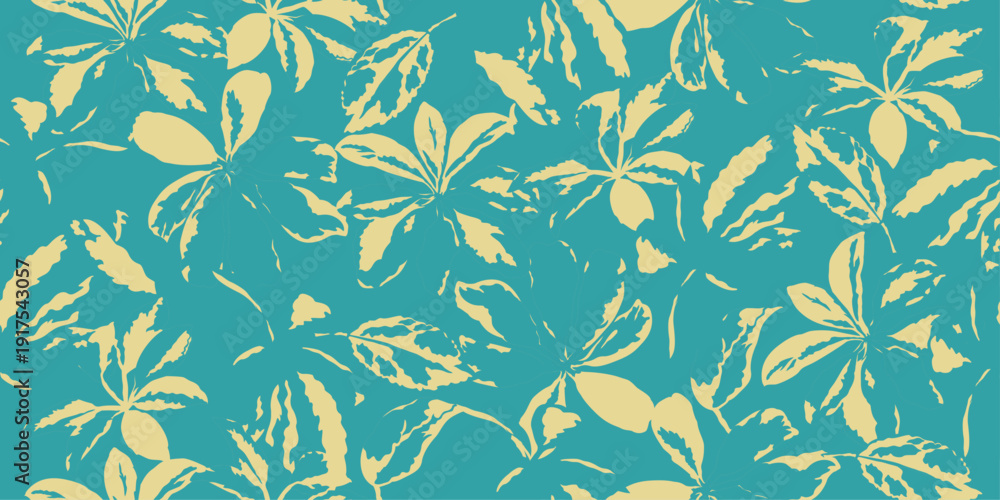 Fototapeta premium Abstract plant and seamless floral patterns suitable for fabrics, textiles, clothing, posters, covers, banners, and backgrounds. Vector graphics.