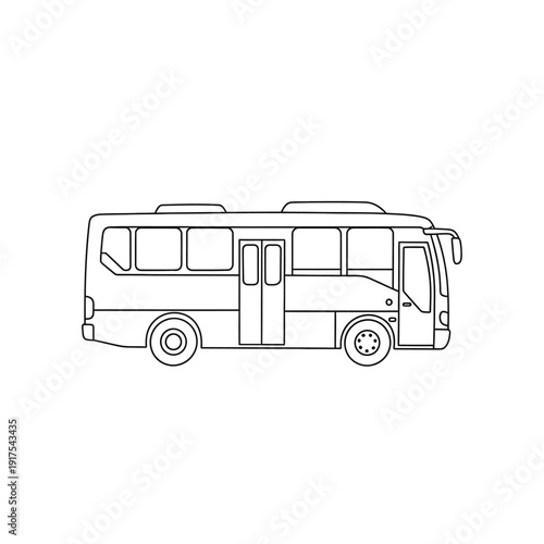 Modern Public Transportation Bus Vehicle for Urban Commuting and Travel