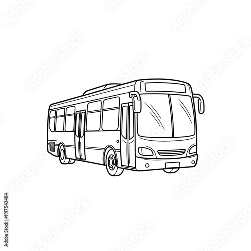 Modern Public Transportation Bus Vehicle for Urban Transit Systems