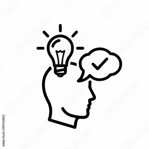 a brilliant idea that suddenly came to mind. icon