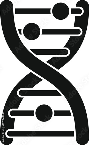 Dna double helix icon representing genetics, biology, and scientific research