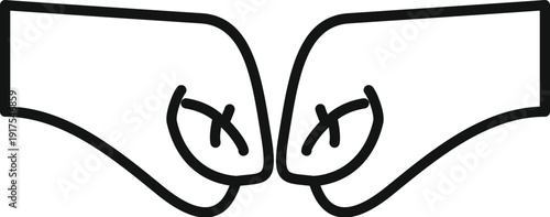 Two hands making an agreement fist bump gesture