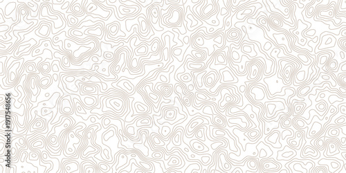 Brown topographic contour lines pattern on white background