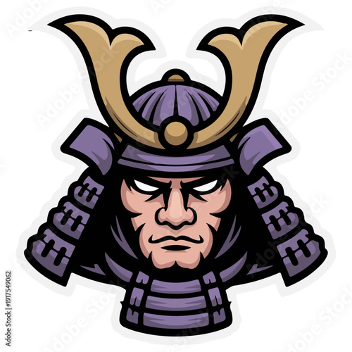 An illustration of a determined Samurai, showcasing courage and honor