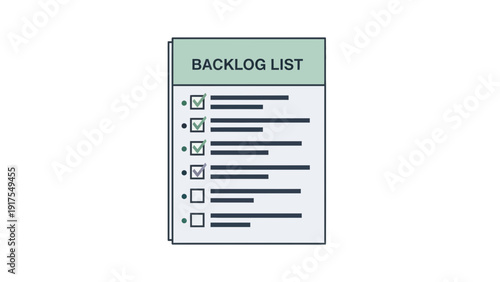 Backlog List Checklist Document with Checkboxes.