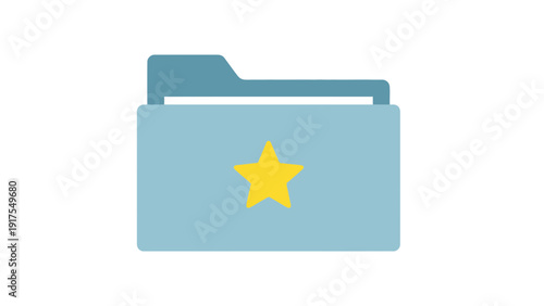 Blue Folder with Yellow Star Icon.