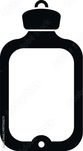 Hot water bottle icon representing comfort, therapy, and health