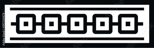 Geometric line art pattern creating a decorative border or trim element