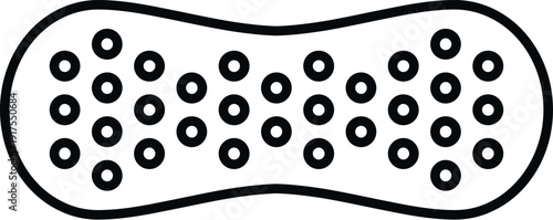 Sponge washcloth icon presenting cleaning bath and hygiene concept