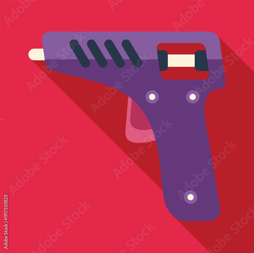 Hot glue gun illustration for diy projects and creative craft work