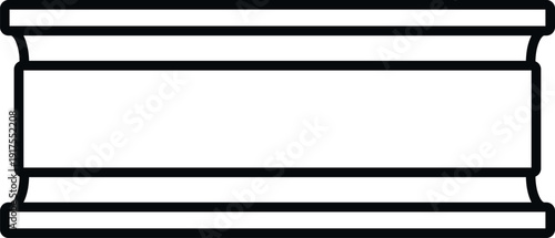 Baseboard molding line icon for architecture and renovation
