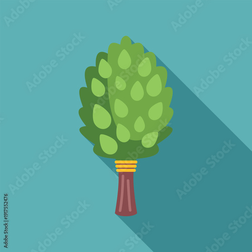 Green birch venik broom for traditional sauna and spa treatment