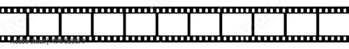 Filmstrip icon collection. Includes movie, cinema, video, film, production elements. Created in flat style with black and white colors isolated PNG with Transparent Background