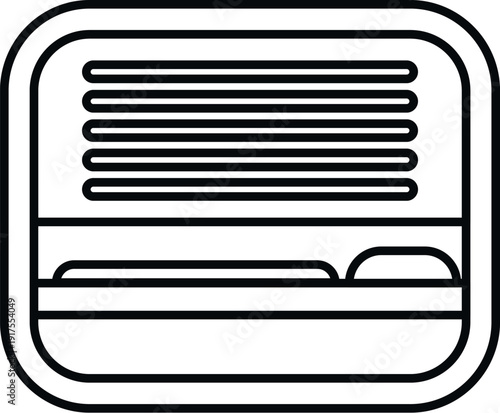 Tanning bed solarium icon perfect for beauty, spa, and cosmetic concepts