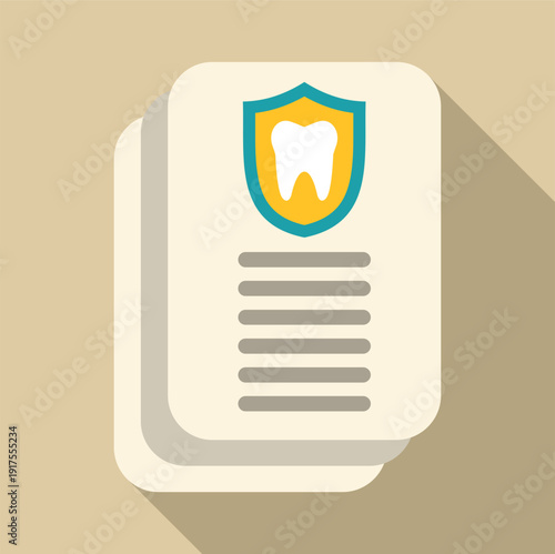 Dental insurance policy document showing tooth protection concept