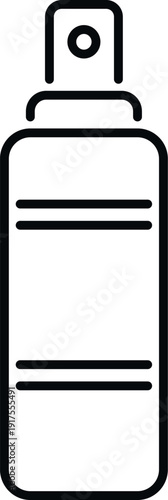 Spray bottle featuring a minimalist line art illustration for beauty and personal care products