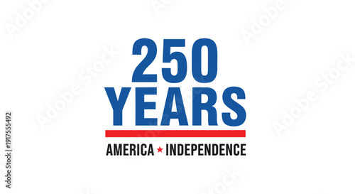 American independence 250 years anniversary vector logo, America Independence day celebration emblem, patriotic symbol.