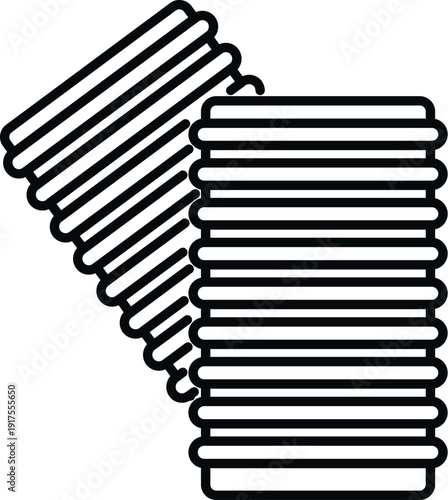 Corrugated pipe section flexible plastic tubing plumbing