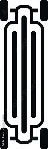 Longboard, an active extreme sport equipment