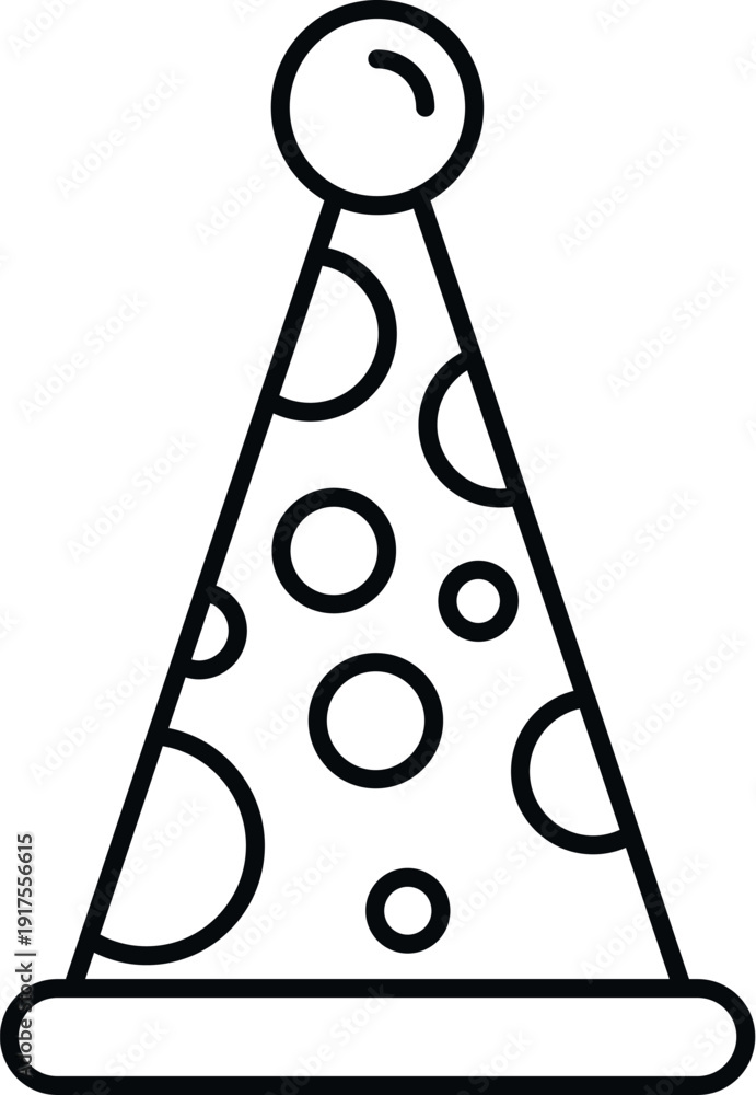 Fototapeta premium Party hat icon vector celebrating birthday festive event