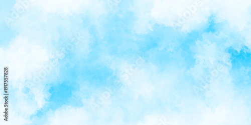 Abstract grunge sky blue soft painted watercolor paint splash. inspiring views of fluffy clouds blue sky background. cloudy blue sky various natural clouds and smoke. morning cloud in the sky.