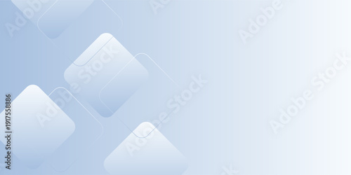 Subtle Blue Gradient Background with Translucent Rounded Squares: Minimalist Geometric Design for Corporate or Technology Presentations and Clean Interface Aesthetics, eps10
