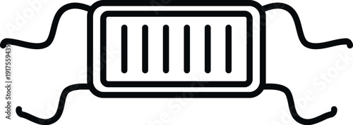 Medical mask icon representing health protection against viruses and pollution