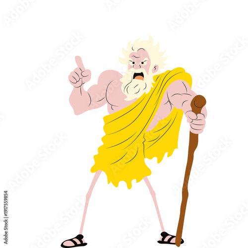 Antisthenes teaching simplicity while holding a staff