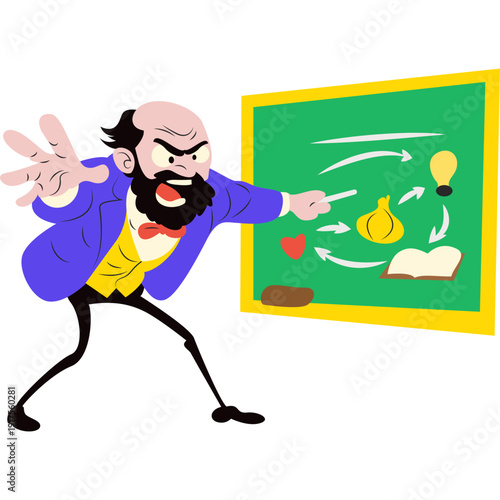 Franz Brentano explaining intentionality with sharp gestures