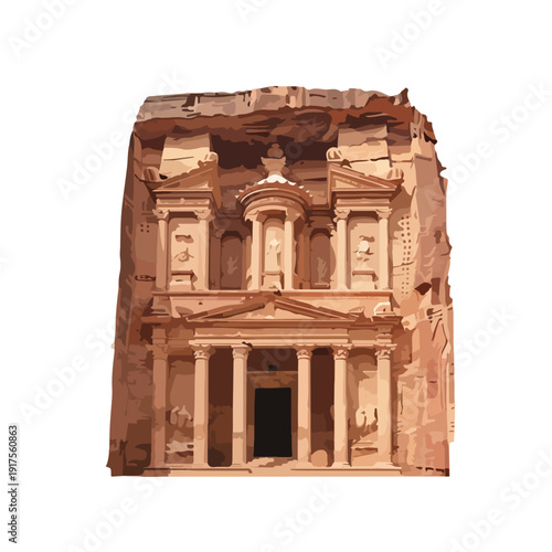 Petra Treasury Building Ancient Architecture in Jordan