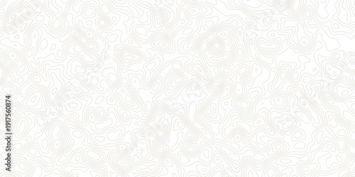 Topographic map pattern with brown lines on white background for design and texture