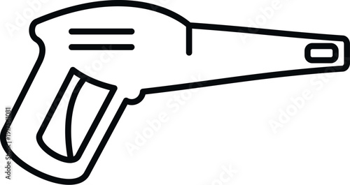 Pressure washer gun providing a water jet for household cleaning