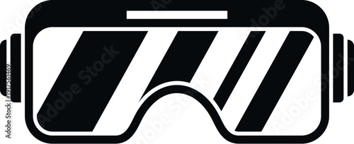 Vr headset icon representing immersive future technology and virtual experiences