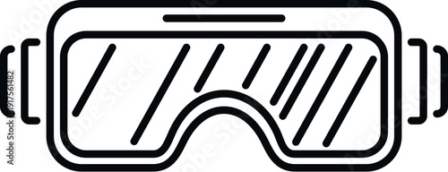 Virtual reality headset icon representing digital gaming and augmented reality technology