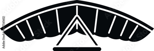 Hang glider icon symbolizing free flight and adventure leisure activity