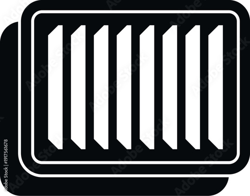 Automotive air filter ensuring clean air for engine maintenance and replacement part concept