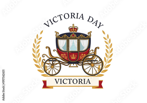 Royal Carriage Illustration for Victoria Day Celebration.