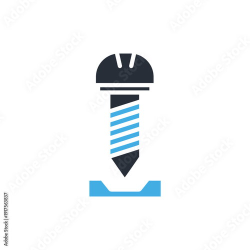 screw icons minimalist flat style design, screw Vector illustration on white background